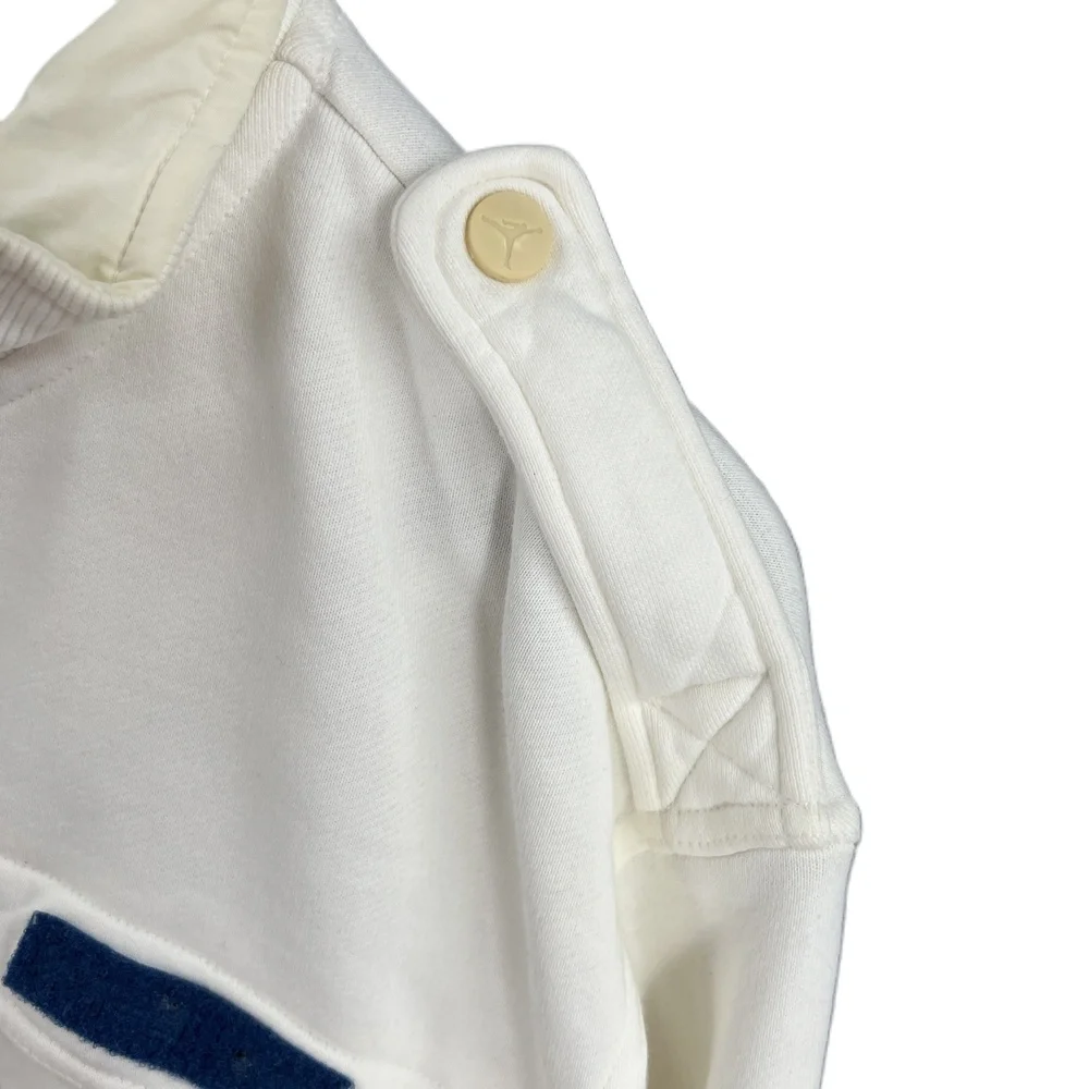 Jordan‎ X Melo White Zip-up Jacket Bomber Style Knit Mens Medium